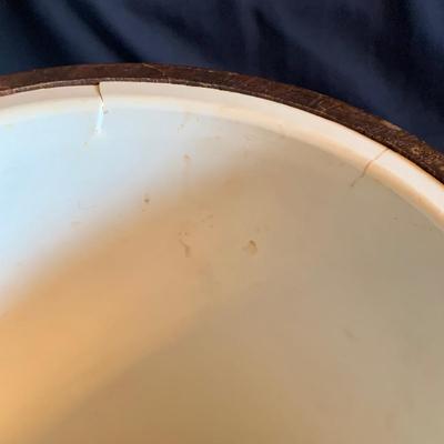 MCM Style Metal Serving Trays & Vermillion Walnut Ice Bucket (K-HS)