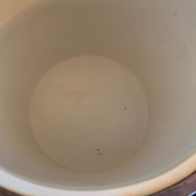 MCM Style Metal Serving Trays & Vermillion Walnut Ice Bucket (K-HS)