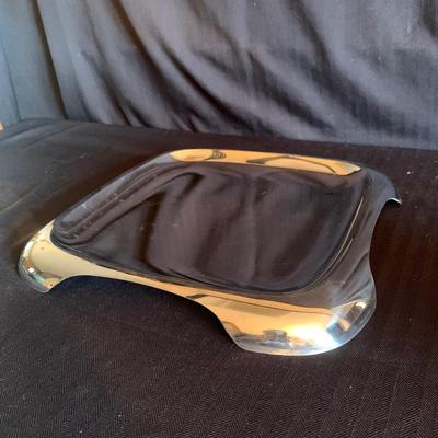 MCM Style Metal Serving Trays & Vermillion Walnut Ice Bucket (K-HS)