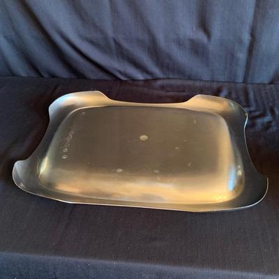 MCM Style Metal Serving Trays & Vermillion Walnut Ice Bucket (K-HS)