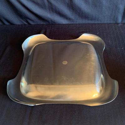 MCM Style Metal Serving Trays & Vermillion Walnut Ice Bucket (K-HS)