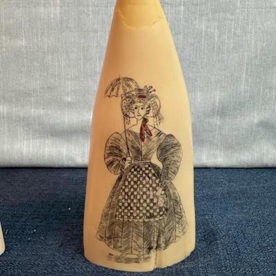 Lot 71 Scrimshaw Art on simulated scrimshaw