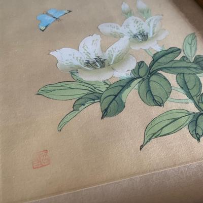 Hand Painted Asian Silk Flower Art (LR-HS)