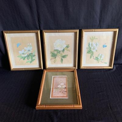 Hand Painted Asian Silk Flower Art (LR-HS)