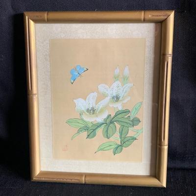 Hand Painted Asian Silk Flower Art (LR-HS)