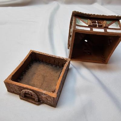 Terra Cotta & Ceramic Candle Burning Houses  (S1-JS)