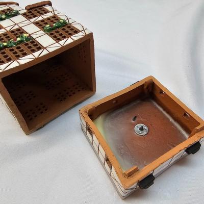 Terra Cotta & Ceramic Candle Burning Houses  (S1-JS)