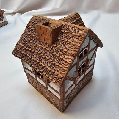 Terra Cotta & Ceramic Candle Burning Houses  (S1-JS)