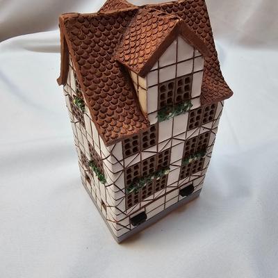 Terra Cotta & Ceramic Candle Burning Houses  (S1-JS)
