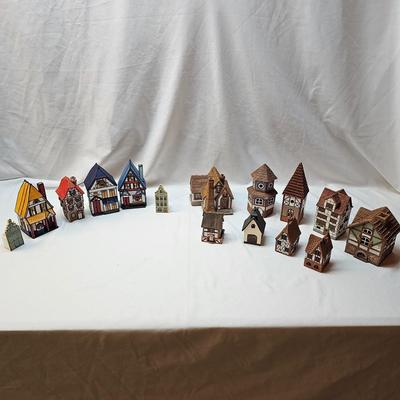 Terra Cotta & Ceramic Candle Burning Houses  (S1-JS)