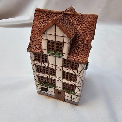 Terra Cotta & Ceramic Candle Burning Houses  (S1-JS)