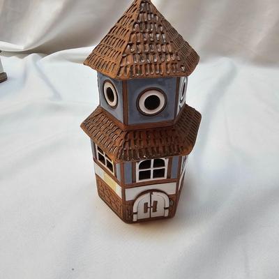 Terra Cotta & Ceramic Candle Burning Houses  (S1-JS)