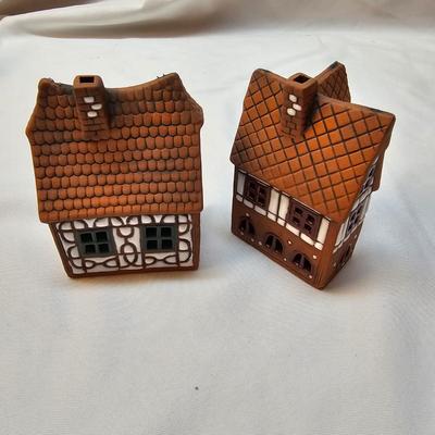 Terra Cotta & Ceramic Candle Burning Houses  (S1-JS)