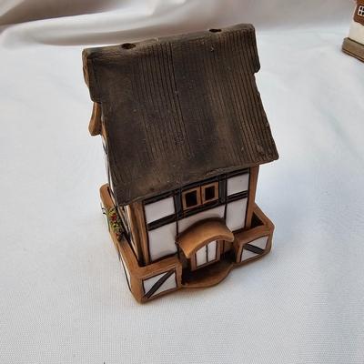 Terra Cotta & Ceramic Candle Burning Houses  (S1-JS)