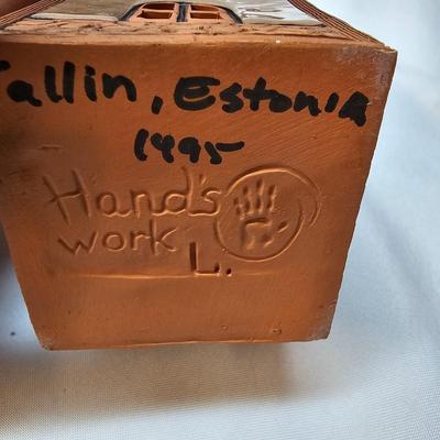 Terra Cotta & Ceramic Candle Burning Houses  (S1-JS)