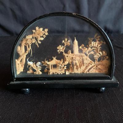 CloisonnÃ© Vase with Gilded Hand Painted Asian Decor (LR-HS)