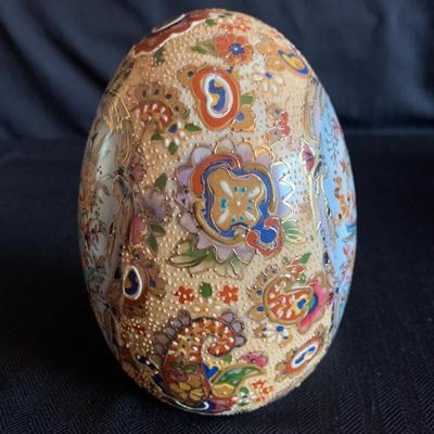 CloisonnÃ© Vase with Gilded Hand Painted Asian Decor (LR-HS)