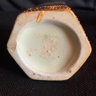 CloisonnÃ© Vase with Gilded Hand Painted Asian Decor (LR-HS)