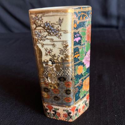 CloisonnÃ© Vase with Gilded Hand Painted Asian Decor (LR-HS)