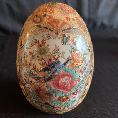 CloisonnÃ© Vase with Gilded Hand Painted Asian Decor (LR-HS)
