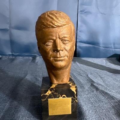 Lot 69 John F. Kennedy bust by Leo Cherne 8 inches 