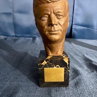 Lot 69 John F. Kennedy bust by Leo Cherne 8 inches 