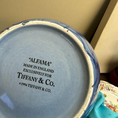 "Alfama" Tiffany Vase Blue Floral