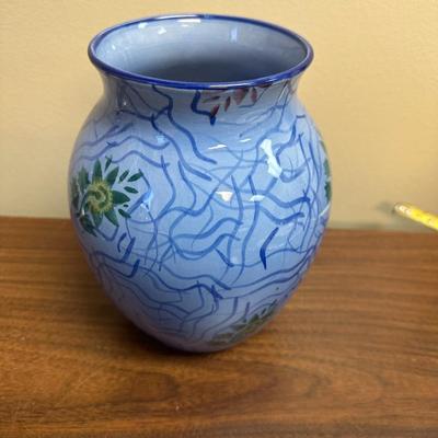 "Alfama" Tiffany Vase Blue Floral