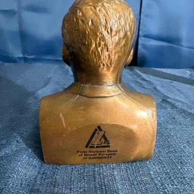 Lot 85 vintage metal bank John F Kennedy first national bank of mount prospect