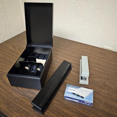 Assorted Office Supplies & Two Lamps (BO-JS)