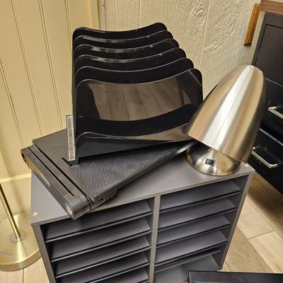 Assorted Office Supplies & Two Lamps (BO-JS)