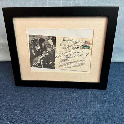 Lot 90 Postcard of Senator Robert F Kennedyâ€™s funeral signed by several of his pallbearers