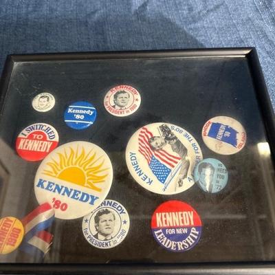 Lot 91 variety Ted Kennedy political buttons