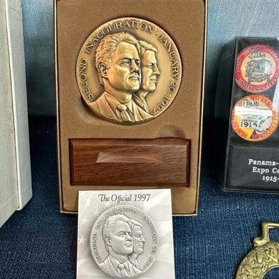 Lot 94 Inauguration metals, and Panama, California Expo magnets