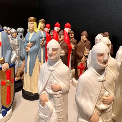 Vintage Ceramic Chess Set