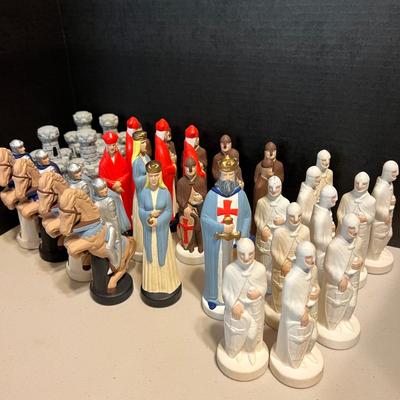 Vintage Ceramic Chess Set