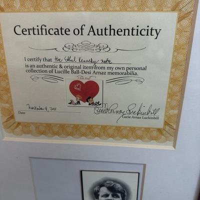 Lot Number 96 Note from Ethel Kennedy to Lucille Ball and Desi Arnaz