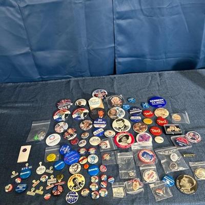 Lot 105 various political buttons