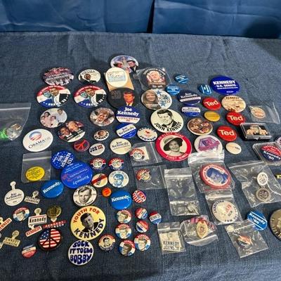 Lot 105 various political buttons