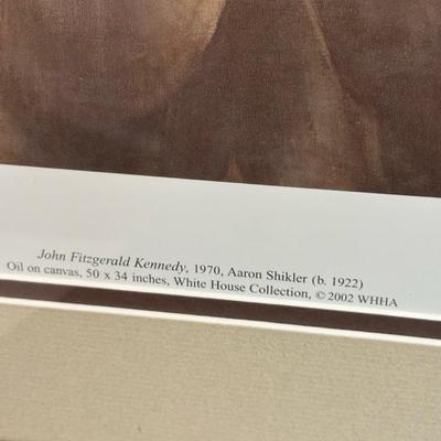 Lot 99 Framed prints of John F Kennedy and Jacqueline Kennedy, 15 1/2â€ x 19 1/2â€