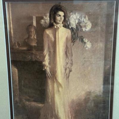 Lot 99 Framed prints of John F Kennedy and Jacqueline Kennedy, 15 1/2â€ x 19 1/2â€