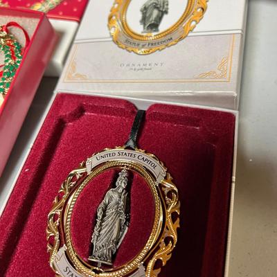 Lot of 7 US Capitol Christmas Ornaments