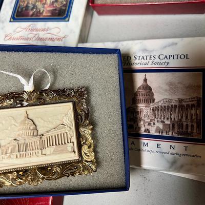 Lot of 7 US Capitol Christmas Ornaments