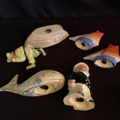 Large Collection of Antique Salt & Pepper Shakers (K-HS)