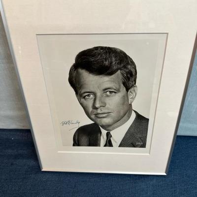 Lot 102 Signed Robert Kennedy framed photograph