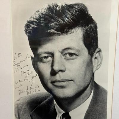 Lot 103 Signed John F. Kennedy portrait