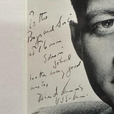 Lot 103 Signed John F. Kennedy portrait