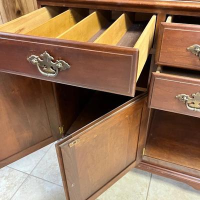 Ethan Allen Solid Cherry China Cabinet