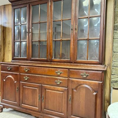 Ethan Allen Solid Cherry China Cabinet