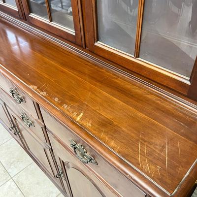 Ethan Allen Solid Cherry China Cabinet